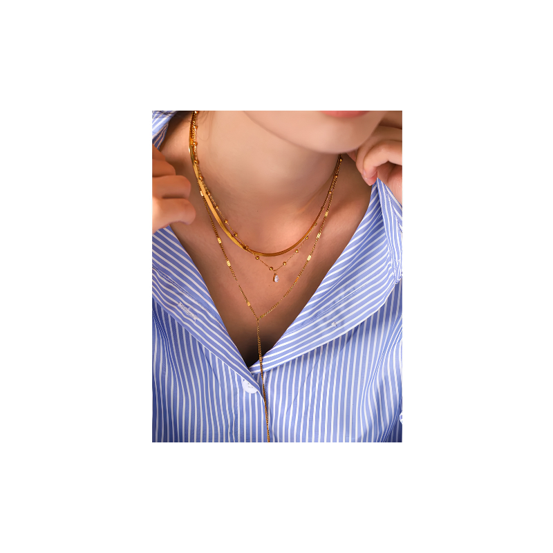 Collier Multirangs Élégance dorée