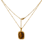 Collier avec pendentif Œil de Tigre Doré