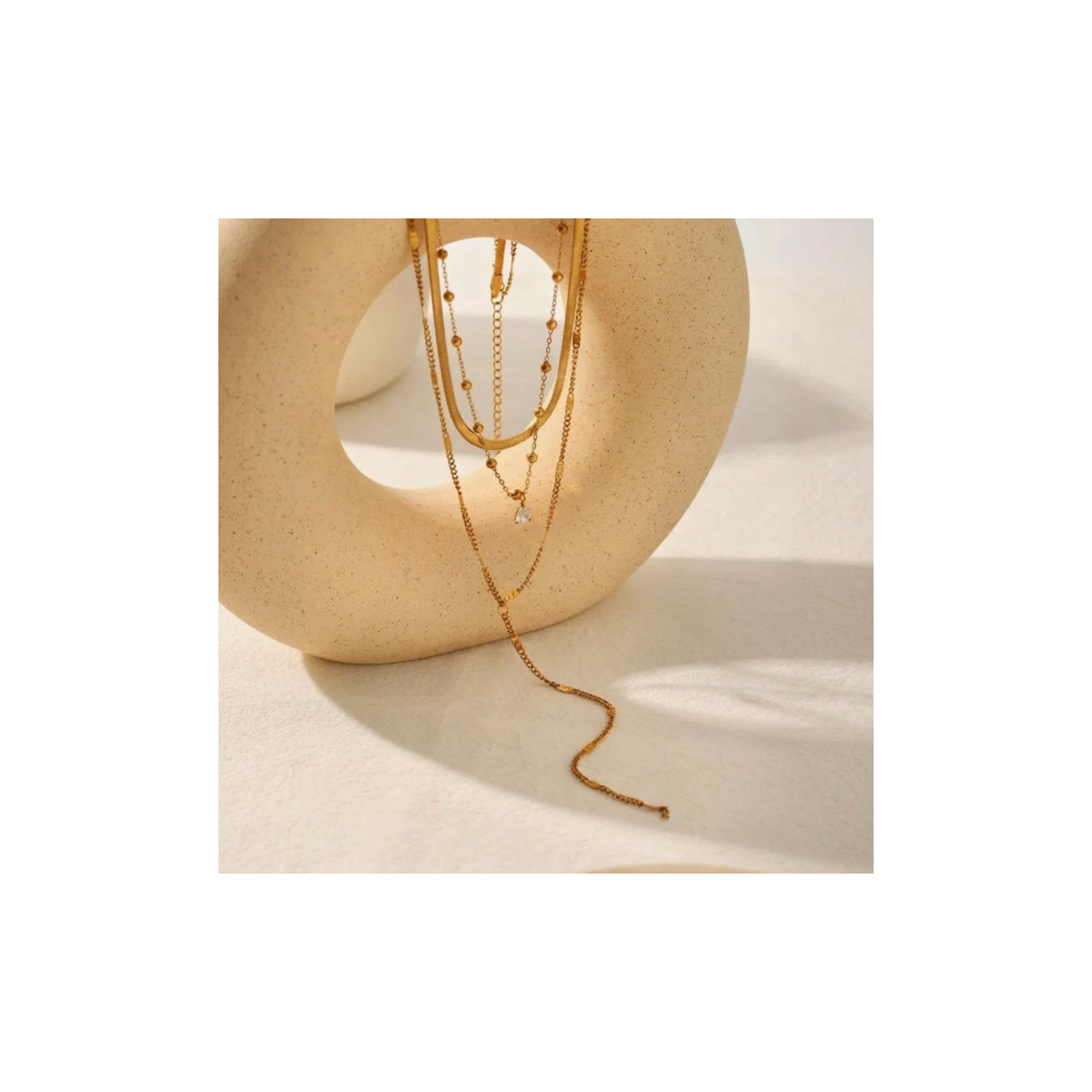 Collier Multirangs Élégance dorée