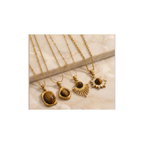 Collier avec pendentif Œil de Tigre Doré