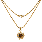 Collier avec pendentif Œil de Tigre Doré