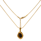 Collier avec pendentif Œil de Tigre Doré