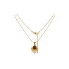 Collier avec pendentif Œil de Tigre Doré